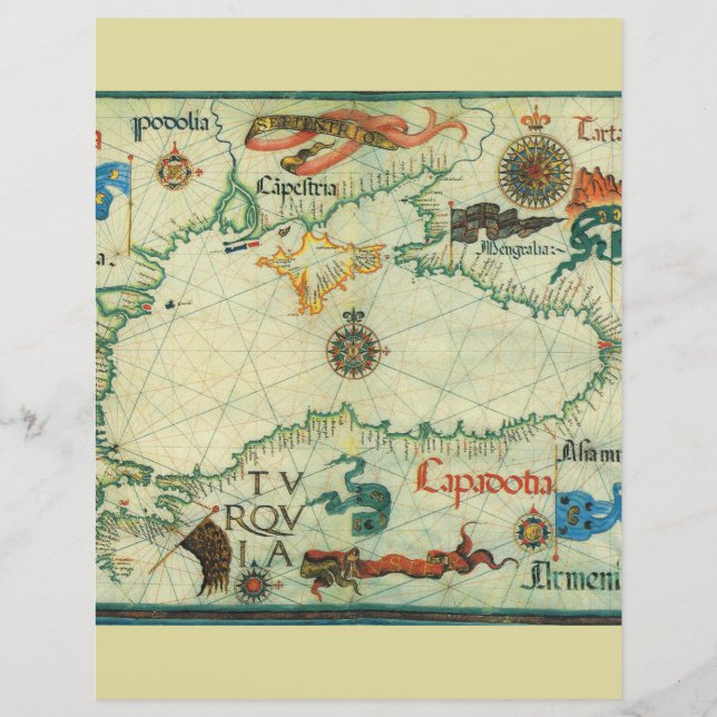 Vintage Europa antiga mapa cartográfico geográfico (Frente)