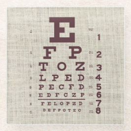 Vintage Eye Chart em Burlap