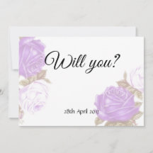 Vintage Faded Rosas Você será meu cartão de Brides