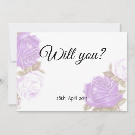 Vintage Faded Rosas Você será meu cartão de Brides