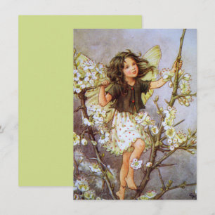 Vintage Fairy Girl in a Blossoms Tree