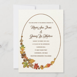 Vintage Fall Deixa Convites Para Casamento Papel E