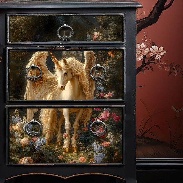 Vintage Fantasy Pégasus Papel Arranjando Decoupage (Criador carregado)