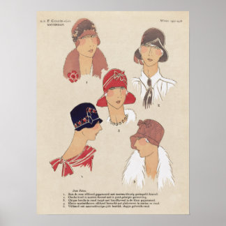 Vintage Fashion Illustration Poster