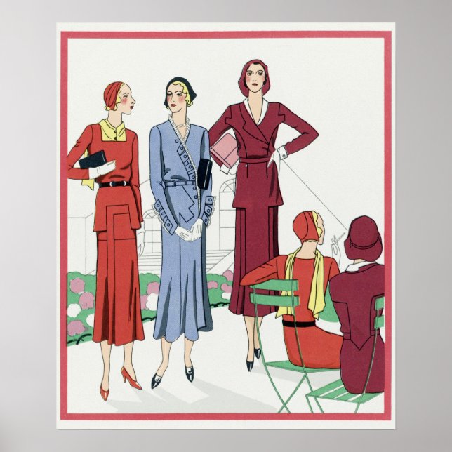 Vintage Fashion Illustration Poster (Frente)