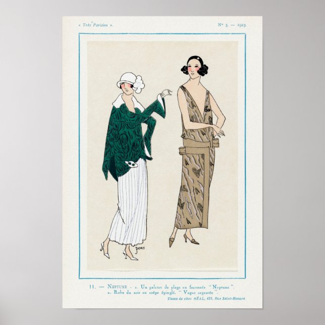 Vintage Fashion Illustration Poster (Frente)