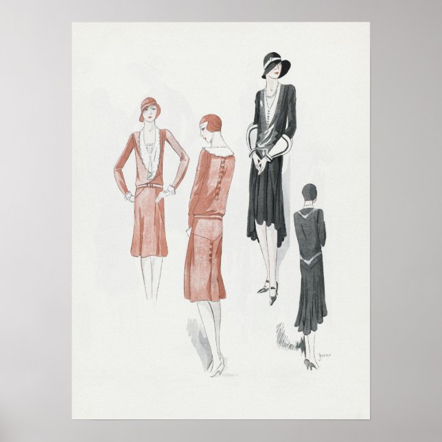 Vintage Fashion Illustration Poster (Frente)