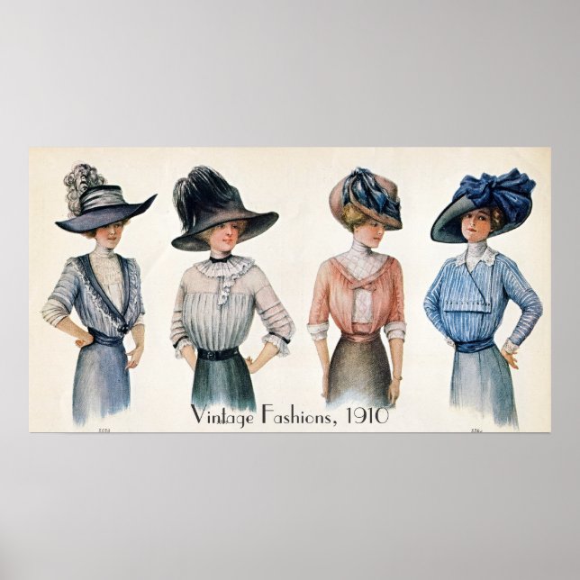 Vintage Fashions Poster (Frente)