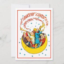 Vintage Feliz Feliz ano novo de Natal na Lua