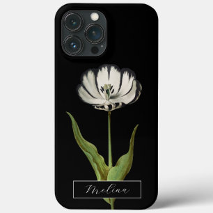 Vintage Flor Botânico Preto e Branco