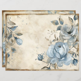 Vintage Floral Dusty Rosas Scrapbook