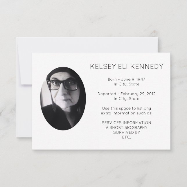 vintage floral elegante funeral (Frente)