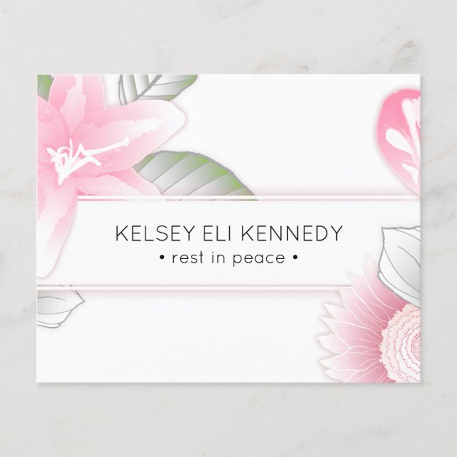 vintage floral elegante funeral (Frente)