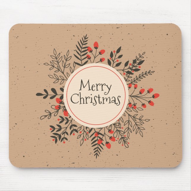 Vintage Floral Felry Natal | Mousepad (Frente)
