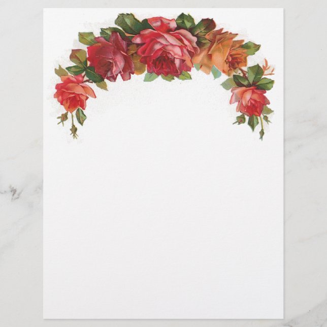 Vintage Floral Letterhead (Frente)