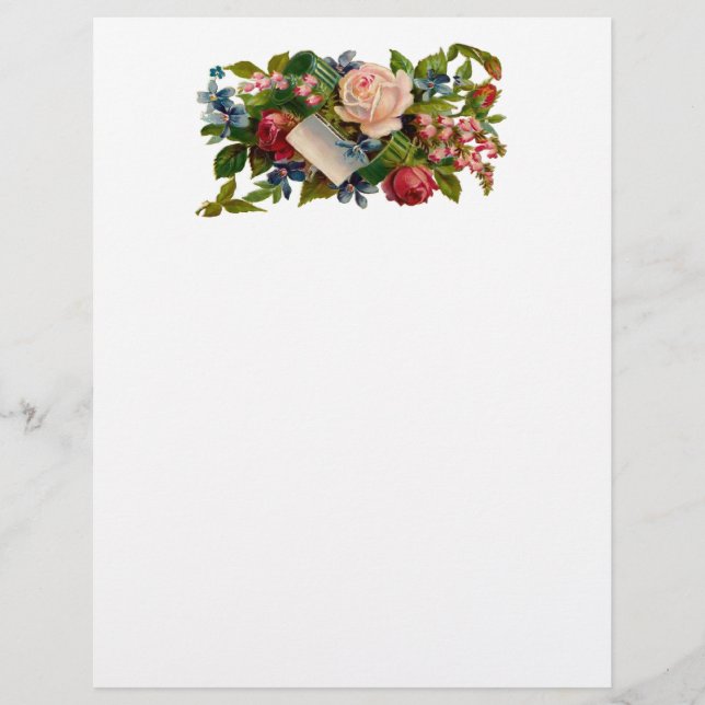 Vintage Floral Letterhead (Frente)