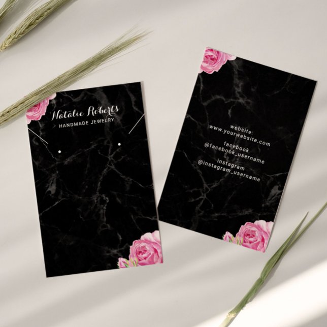 Vintage Floral Marble Jewelry Earring (Criador carregado)