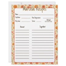 Vintage Floral Mexicano Receita Páginas para Binde