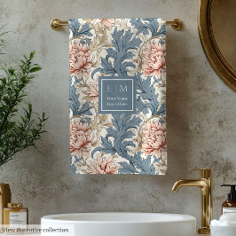 Vintage Floral Morris Style Bath Toalha
