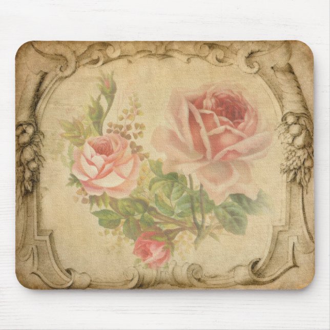 Vintage Floral Mousepad (Frente)