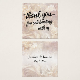 Vintage Floral Obrigado Pelo Favor Do Casamento