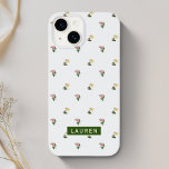 Vintage Floral Personalizado Monograma<br><div class="desc">Capas de iphone personalizada Case-Mate com padrão floral vintage com nome/monograma personalizado.</div>