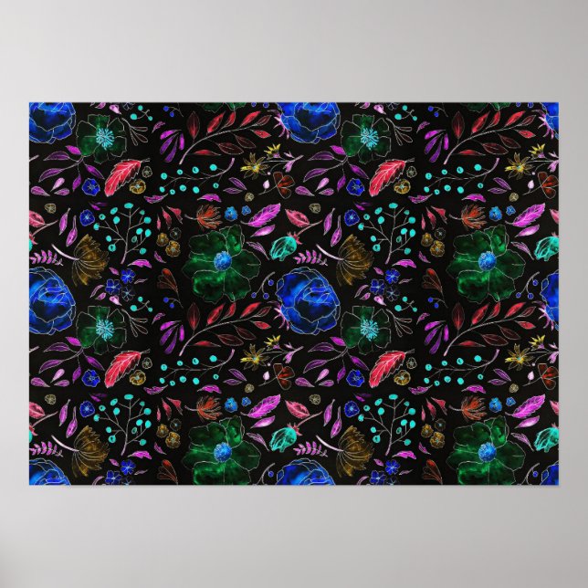 Vintage Floral Poster (Frente)