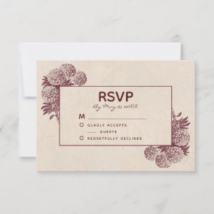 Vintage Floral RSVP I Retro Botânico