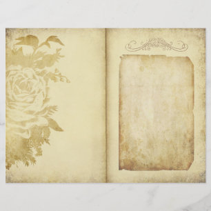 Vintage Floral Rustic - Página de Diário
