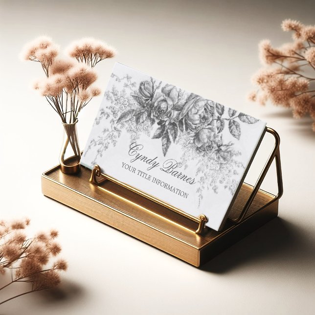 Vintage Floral Spray Cartão de visita (Criador carregado)