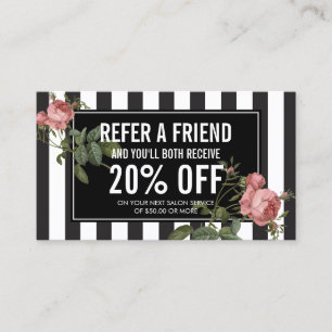 Vintage Floral Strited Salon Referral II