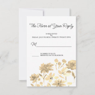 Vintage Floral Watercolor Design RSVP