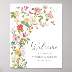 Vintage Floral Wedding Poster