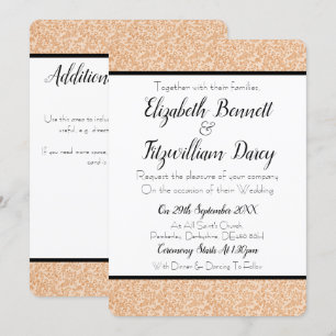 Vintage Floral Weding Convite