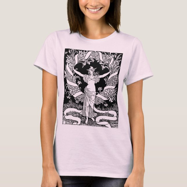 Vintage Floral Wreath T-Shirt (Frente)