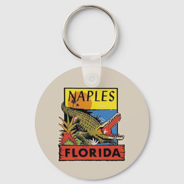 Vintage Florida Keys Chaveiro (Frente)
