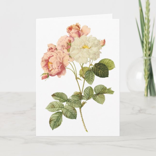 Vintage Flowers cartão de saudação personalizado 2 (Frente)