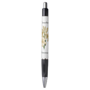 Vintage Flowers monograma personalizado caneta 1