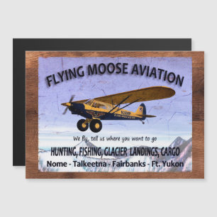 Vintage Flying Moose Aviation Sign