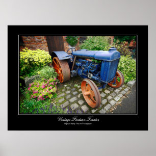 Vintage Fordson Trator, estilo galeria, poster imp
