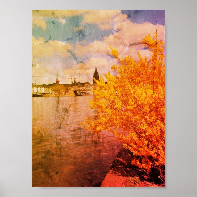 Vintage Forsythia Frankfurt Poster (Frente)