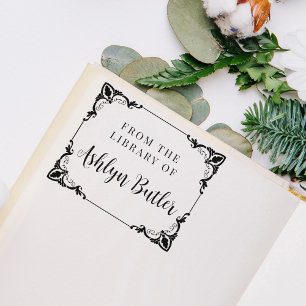 Vintage Frame da Biblioteca do Carimbo