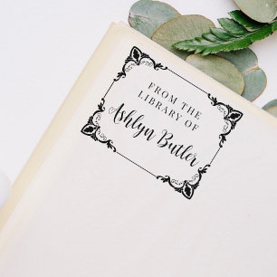 Vintage Frame da Biblioteca do Carimbo