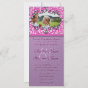 Vintage Frame Love Birds Convite De Casamento