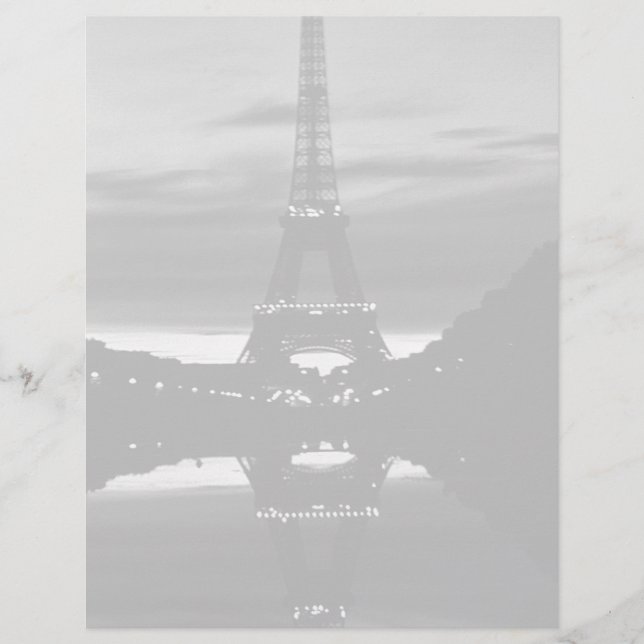 Vintage França Paris Reflexão torre Eiffel (Frente)