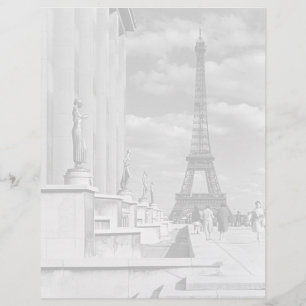 Vintage France Paris Eiffel torre Chaillot Palace
