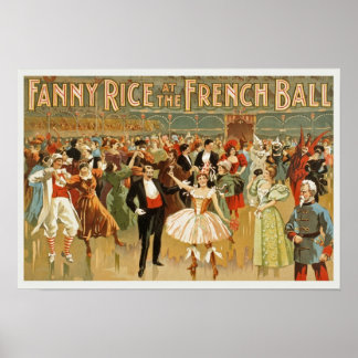 Vintage French Ball Advertisement Poster