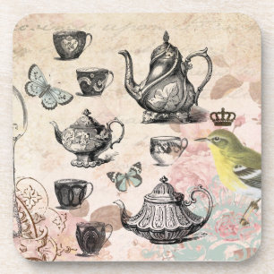 Vintage French Garden Tea Party porta copos