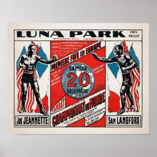 Vintage French Jeanette vs Lanford Poster