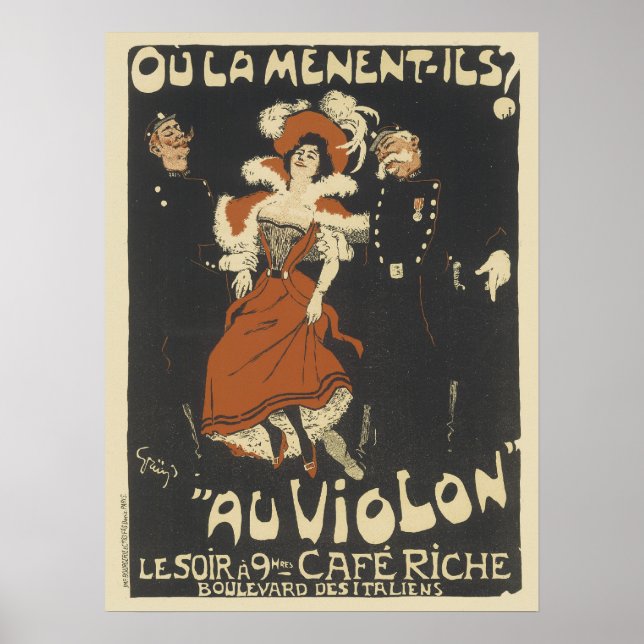 Vintage French Posters - Café Riche (Frente)